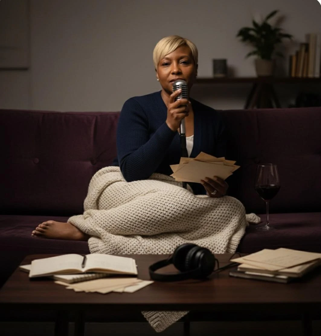 Sharon Terry recording her Untamed, Unfiltered & Unsent letters and healing conversation