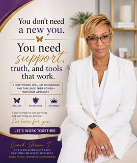 Coach Sharon Terry campaign graphic — support, truth, and tools that work